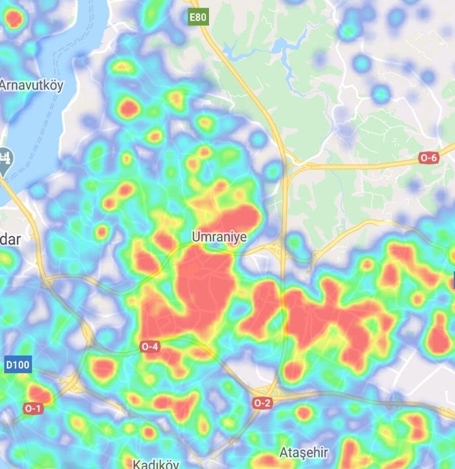 16 - بالخرائط :  الأماكن الأكثر خطورة لتفشي "كورونا" في اسطنبول
