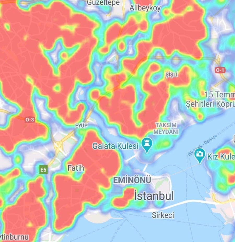 17 - بالخرائط :  الأماكن الأكثر خطورة لتفشي "كورونا" في اسطنبول